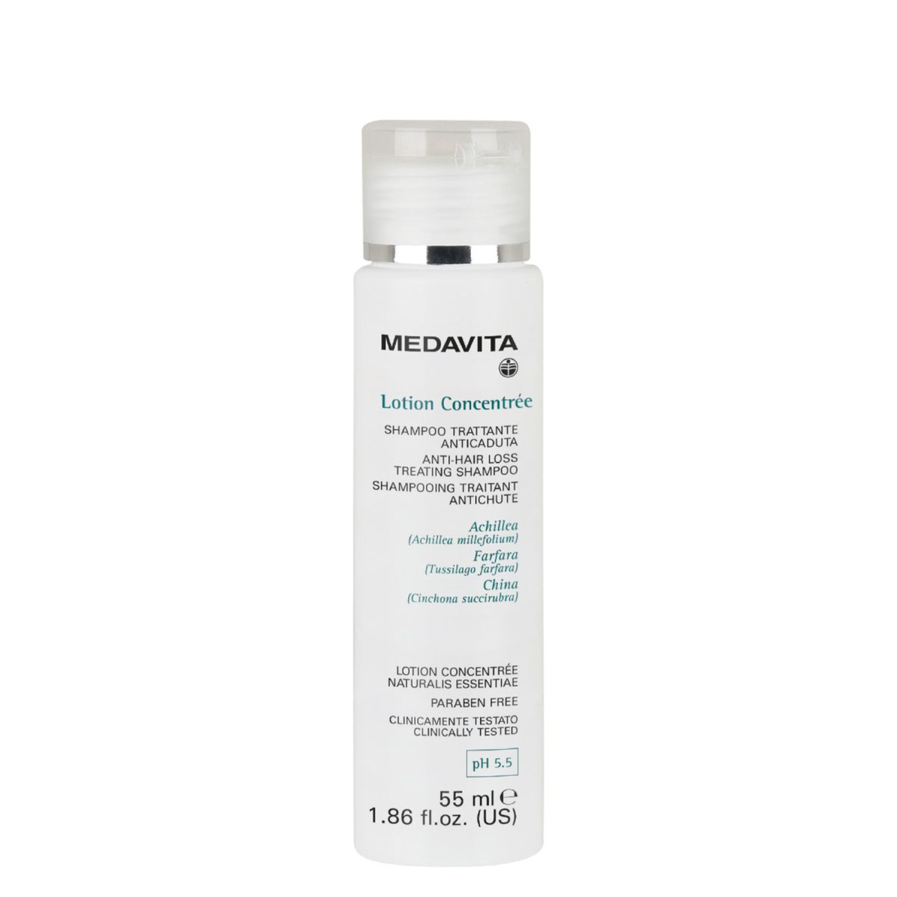 Зміцнювальний шампунь проти випадіння волосся / Medavita Lotion Concentrée Shampoo Trattante Anticaduta